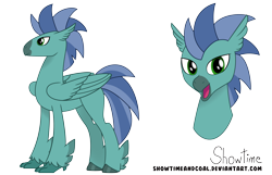 Size: 7236x4661 | Tagged: safe, artist:captshowtime, derpibooru import, oc, oc:anchor bay, classical hippogriff, hippogriff, my little pony: the movie, absurd resolution, birb, colt, commission, hippogriff oc, horsebirb, male, movie accurate, reference, reference sheet, simple background, solo, stallion, style, transparent background, ych result