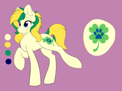 Size: 5341x4000 | Tagged: safe, artist:emilywulfstudios, derpibooru import, oc, oc:lucky paw, earth pony, pony, female, mare, reference sheet, solo