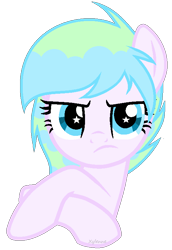 Size: 522x760 | Tagged: safe, artist:xylenneisnotamazing, derpibooru import, oc, oc only, pony, bust, female, mare, portrait, simple background, solo, starry eyes, transparent background, wingding eyes