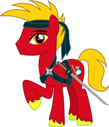 Size: 1967x2286 | Tagged: safe, artist:shadymeadow, derpibooru import, oc, oc:jikan, earth pony, pony, male, simple background, solo, stallion, sword, transparent background, weapon