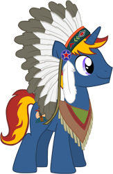 Size: 1914x2930 | Tagged: safe, artist:shadymeadow, derpibooru import, oc, oc:totem paul, pony, unicorn, male, native american, simple background, solo, stallion, transparent background