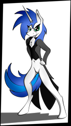 Size: 3093x5500 | Tagged: safe, artist:bumskuchen, derpibooru import, oc, oc:shifting gear, anthro, unicorn, clothes, nudity, partial nudity, simple background, solo, transparent background