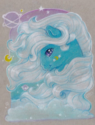 Size: 511x676 | Tagged: safe, artist:silvermoonbreeze, derpibooru import, night glider (g1), g1, solo, traditional art