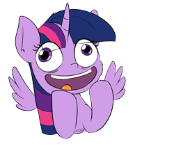 Size: 1303x1114 | Tagged: safe, artist:taurson, derpibooru import, twilight sparkle, twilight sparkle (alicorn), alicorn, pony, best gift ever, faic, female, mare, open mouth, pudding face, simple background, smiling, solo, transparent background