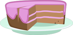 Size: 10625x5087 | Tagged: safe, artist:theponymuseum, derpibooru import, absurd resolution, cake, dish, food, no pony, simple background, transparent background, vector