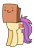 Size: 750x1100 | Tagged: safe, artist:paperbagpony, derpibooru exclusive, derpibooru import, oc, oc only, oc:paper bag, earth pony, pony, 2019 community collab, blushing, cute, derpibooru community collaboration, fake cutie mark, female, mare, ocbetes, paper bag, scrunchy face, simple background, smiling, solo, transparent background, wavy mouth