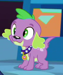 Size: 208x246 | Tagged: safe, derpibooru import, screencap, spike, spike the regular dog, dog, a fine line, better together, equestria girls, cropped, male, paws, puppy, smiling, solo, tail