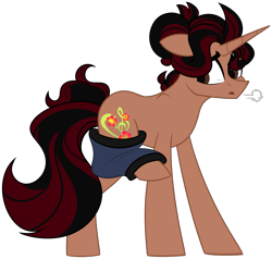 Size: 1807x1718 | Tagged: safe, artist:missmele-madness, derpibooru import, oc, oc:bramble angel mele, pony, unicorn, female, leg brace, mare, simple background, solo, transparent background