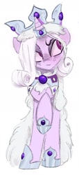 Size: 860x1888 | Tagged: safe, artist:tiaandluluanimations, derpibooru import, princess platinum, pony, unicorn, ancient equestria, crown, female, jewel, jewelry, metal, princess, regalia