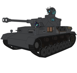 Size: 7200x6800 | Tagged: safe, artist:dolphinfox, derpibooru import, changeling, .svg available, absurd resolution, changeling guard, panzer iv, simple background, svg, tank (vehicle), transparent background, vector, world of tanks