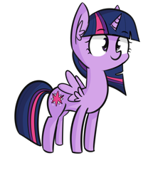 Size: 1280x1487 | Tagged: safe, alternate version, artist:artiks, derpibooru import, part of a set, twilight sparkle, twilight sparkle (alicorn), alicorn, pony, 8 angles of pony collaboration, female, mare, simple background, smiling, solo, transparent background