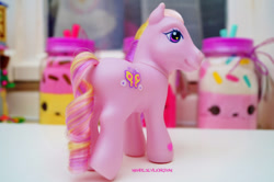 Size: 1280x852 | Tagged: safe, artist:mandesevilkingdom, derpibooru import, fluttershy (g3), pony, g3, irl, photo, solo, toy