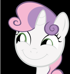 Size: 2510x2658 | Tagged: safe, artist:keronianniroro, derpibooru import, sweetie belle, pony, just for sidekicks, adoracreepy, creepy, creepy smile, cute, face of evil, faic, female, filly, meme, smiling, solo, trollface, u mad, vector, wide smile