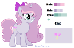 Size: 2179x1424 | Tagged: safe, artist:blue-versper, derpibooru import, oc, oc:candy sugar, pony, unicorn, female, mare, offspring, parent:pinkie pie, parent:pokey pierce, parents:pokeypie, reference sheet, simple background, solo, transparent background