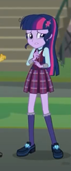 Size: 261x629 | Tagged: safe, derpibooru import, screencap, sci-twi, twilight sparkle, equestria girls, friendship games, clothes, cropped, crying, crystal prep academy uniform, female, pleated skirt, school uniform, shoes, skirt, socks