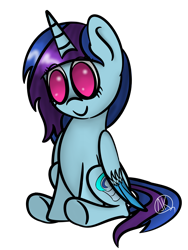 Size: 3096x4128 | Tagged: safe, artist:asymmetricalknot, derpibooru import, oc, oc:cerulean soul, alicorn, pony, alicorn oc, female, magical lesbian spawn, mare, offspring, parent:rainbow dash, parent:twilight sparkle, parents:twidash, simple background, sitting, transparent background