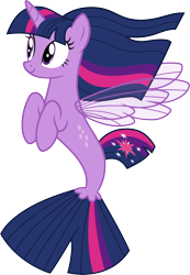 Size: 6000x8658 | Tagged: safe, artist:pilot231, derpibooru import, twilight sparkle, twilight sparkle (alicorn), alicorn, seapony (g4), surf and/or turf, absurd resolution, cute, fin wings, seaponified, seapony twilight, solo, species swap, vector