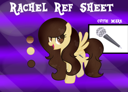 Size: 2445x1761 | Tagged: safe, artist:rachelclaraart, derpibooru import, oc, oc:rachel, pegasus, pony, female, mare, reference sheet, solo