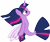 Size: 6000x5010 | Tagged: safe, artist:pilot231, derpibooru import, twilight sparkle, twilight sparkle (alicorn), alicorn, seapony (g4), absurd resolution, fin wings, looking up, seaponified, seapony twilight, sitting, solo, species swap, vector