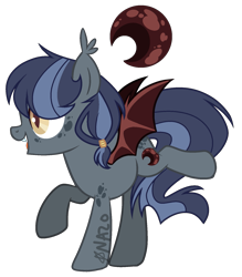 Size: 1537x1755 | Tagged: safe, artist:owl-clockwork, derpibooru import, oc, oc:blood moon, bat pony, pony, base used, male, offspring, parent:trixie, simple background, solo, stallion, transparent background