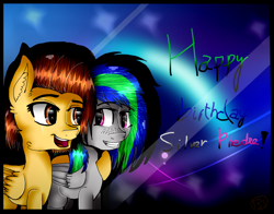 Size: 1420x1112 | Tagged: safe, derpibooru import, oc, oc:rainbow shadow, pegasus, pony, birthday, open mouth