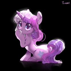 Size: 2362x2362 | Tagged: safe, artist:tingsan, derpibooru import, oc, oc only, oc:snowlight, pony, unicorn, female, mare, smiling, solo