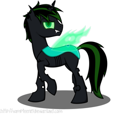 Size: 1300x1200 | Tagged: safe, artist:vampteen83, derpibooru import, oc, oc:prince thorn, changeling, male, simple background, solo, transparent background