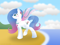 Size: 1024x768 | Tagged: safe, artist:lavenderrain24, derpibooru import, oc, oc only, oc:ocean splash, pony, deviantart watermark, obtrusive watermark, solo, watermark