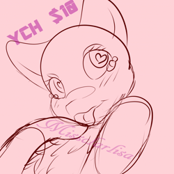 Size: 700x700 | Tagged: safe, derpibooru import, pony, adorable face, bleh, cute, heart eyes, tongue out, wingding eyes, ych example, ych sketch, your character here