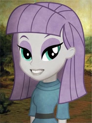 Size: 800x1065 | Tagged: safe, derpibooru import, maud pie, equestria girls, cursed image, nightmare fuel, smiling, solo, synchrovox, uncanny valley, wat, what has science done, why