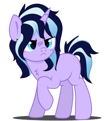 Size: 1907x2096 | Tagged: safe, artist:gr0ttie, derpibooru import, oc, pony, unicorn, female, magical lesbian spawn, mare, offspring, parent:tempest shadow, parent:trixie, parents:tempestrix, simple background, solo, transparent background