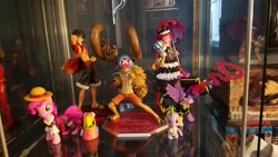 Size: 4032x2268 | Tagged: safe, derpibooru import, gummy, pinkie pie, spike, twilight sparkle, twilight sparkle (alicorn), alicorn, dragon, earth pony, pony, crossover, display case, figure, monkey d luffy, one piece, perona, pirate, pirate twilight, tony tony chopper, toy