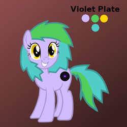 Size: 400x400 | Tagged: safe, artist:platinumdrop, derpibooru import, oc, oc only, oc:violet plate, earth pony, pony, gradient background