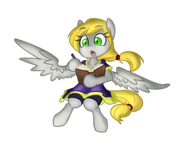 Size: 1609x1321 | Tagged: safe, artist:spheedc, derpibooru import, oc, oc only, oc:scarlet sky, pegasus, pony, ballpoint pen, book, clothes, digital art, female, mare, ponytail, simple background, solo, traditional art, transparent background, wings, writing