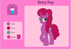 Size: 1463x1002 | Tagged: safe, artist:徐詩珮, derpibooru import, oc, oc:betty pop, pony, unicorn, magical lesbian spawn, next generation, offspring, parent:glitter drops, parent:tempest shadow, parents:glittershadow, reference sheet