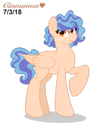 Size: 3225x4096 | Tagged: safe, artist:cinnamon-swirls, derpibooru import, oc, oc only, oc:summer beauty, pegasus, pony, offspring, parent:applejack, parent:soarin', parents:soarinjack