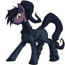 Size: 1200x1207 | Tagged: safe, artist:kalemon, derpibooru import, oc, oc only, oc:whisper step, earth pony, pony, armor, simple background, solo, space horse rpg, transparent background