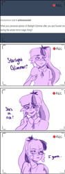 Size: 435x1156 | Tagged: safe, artist:nichroniclesvsart, derpibooru import, sci-twi, twilight sparkle, series:princess sciset, equestria girls, camera shot, glasses, implied starlight glimmer, recording, tumblr