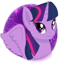 Size: 1170x1229 | Tagged: safe, artist:pagecartoons, derpibooru import, twilight sparkle, twilight sparkle (alicorn), alicorn, pony, bust, simple background, transparent background