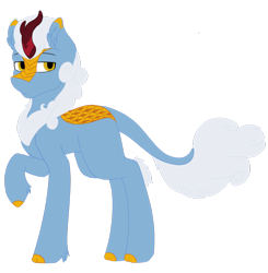 Size: 1280x1304 | Tagged: safe, artist:acidthead, derpibooru import, oc, oc:arctic thunder, kirin, 2019 community collab, derpibooru community collaboration, kirin oc, male, simple background, solo, transparent background