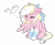 Size: 4222x3449 | Tagged: safe, artist:alina-pink, derpibooru exclusive, derpibooru import, oc, oc only, oc:bay breeze, pony, blushing, bow, clothes, cute, ear fluff, eyes closed, female, hair bow, mare, simple background, sitting, socks, striped socks, tail bow, text, transparent background