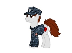 Size: 668x485 | Tagged: safe, derpibooru import, oc, oc only, oc:heartshot, earth pony, pony, base used, blank face, bored, male, navy, republican states navy, stallion