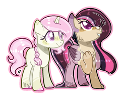 Size: 1257x977 | Tagged: safe, artist:jxst-alexa, derpibooru import, oc, oc only, hybrid, pony, unicorn, female, interspecies offspring, magical lesbian spawn, mare, offspring, parent:discord, parent:fleur-de-lis, parent:fluttershy, parent:twilight sparkle, parents:discolight, parents:flutter-de-lis, simple background, transparent background