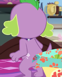 Size: 581x718 | Tagged: safe, derpibooru import, screencap, spike, spike the regular dog, dog, better together, equestria girls, reboxing with spike!, bipedal, cropped, male, paws