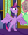 Size: 614x775 | Tagged: safe, derpibooru import, screencap, twilight sparkle, twilight sparkle (alicorn), alicorn, pony, shadow play, bipedal, cropped, cute, female, glowing horn, happy, levitation, magic, paper, parchment, solo, spread wings, telekinesis, twiabetes, twilight's castle
