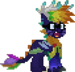 Size: 341x329 | Tagged: safe, derpibooru import, oc, oc only, oc:dragon chick, pony, pony town, simple background, surprised, transparent background, yelling
