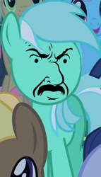 Size: 327x572 | Tagged: safe, derpibooru import, edit, edited screencap, screencap, lyra heartstrings, the cutie mark chronicles, aqua teen hunger force, carl brutananadilewski, cropped, reaction image