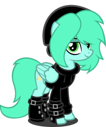 Size: 1280x1534 | Tagged: safe, artist:fletcherthehuntress, derpibooru import, oc, oc:madson meadows, pegasus, pony, clothes, female, jacket, mare, simple background, solo, transparent background