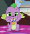 Size: 391x434 | Tagged: safe, derpibooru import, screencap, spike, spike the regular dog, dog, better together, equestria girls, reboxing with spike!, collar, cropped, male, paws, sci-twi's room, smiling, solo, spike's dog collar, tail