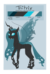 Size: 1000x1500 | Tagged: safe, artist:clarissa0210, derpibooru import, oc, oc:thitrix, changeling, female, reference sheet, solo